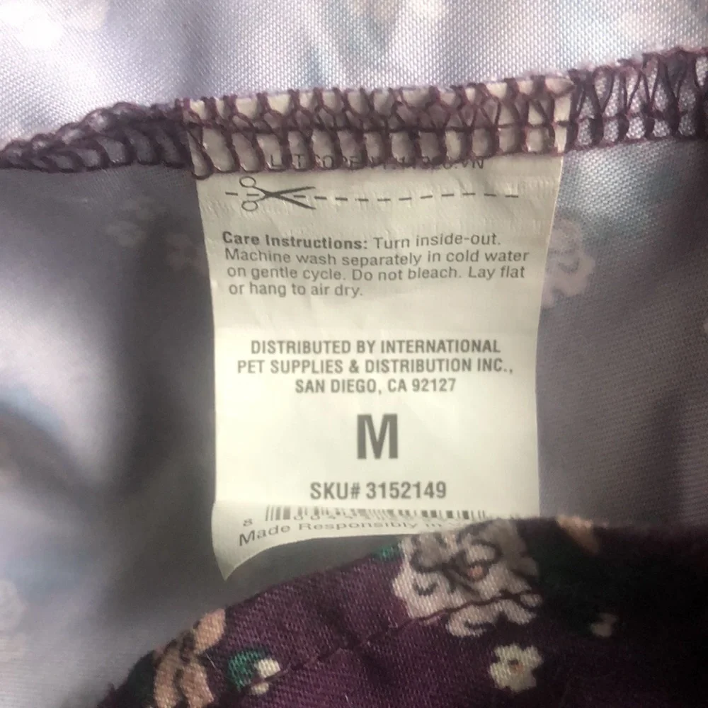 NWOT Bond & Co floral ruffle dog dress M